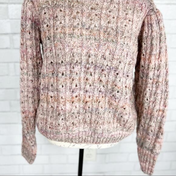Bartolini Italy NWT Chunky Knit Wool Blend Puff Long Sleeve Sweater Size Large - Picture 6 of 10